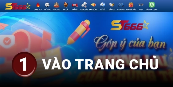 Bước 1. Vào trang chủ ST666