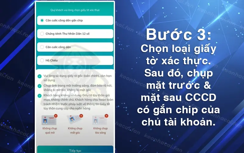 Xác thực sinh trắc học BIDV b3