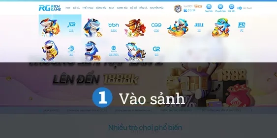 Vào sảnh game